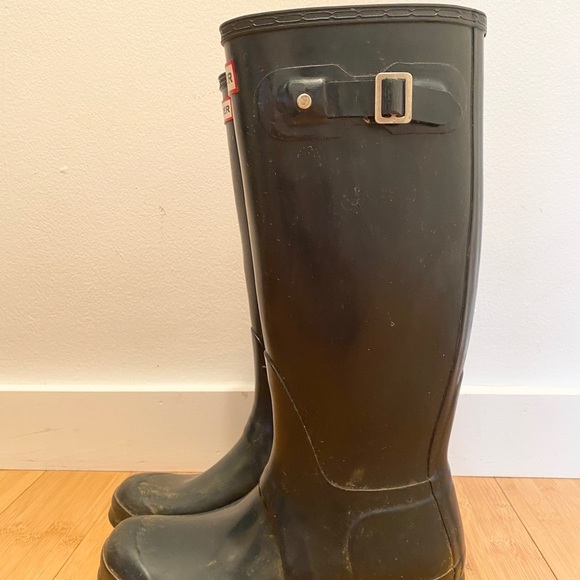 Navy Hunter Tall Rain Boots - Picture 4 of 5